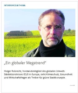 VDI-Nachrichten interviewt Holger Robrecht, ICLEI in Europ